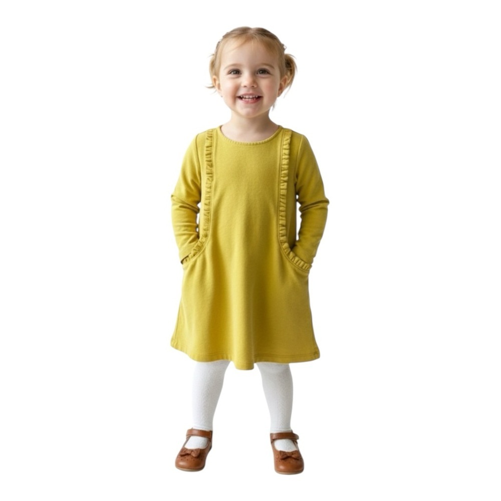 Janie & Jack Size 3 Years Yellow Dress *note flaws